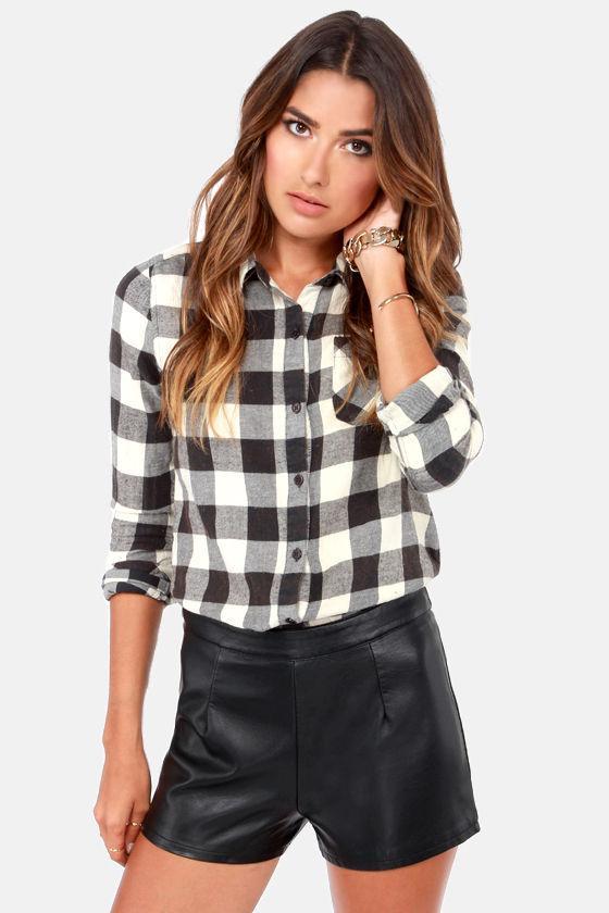 Good; Leather; Best! Black Vegan Leather Shorts