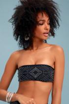 Beach Riot Kelsey Black Studded Bandeau Bikini Top | Lulus