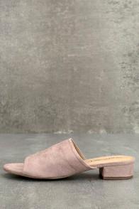 City Classified Dreama Rose Suede Mules