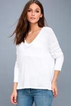Project Social T | Sawyer White Long Sleeve Thermal Top | Lulus