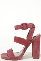 Steve Madden Canaan Mauve Suede Leather Heels
