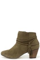 Chelsea Crew Bash Khaki Suede Leather Booties