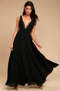 Lulus True Bliss Black Maxi Dress