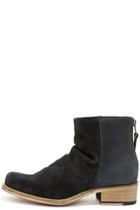 Seychelles Challenge Navy Blue Suede Leather Ankle Boots