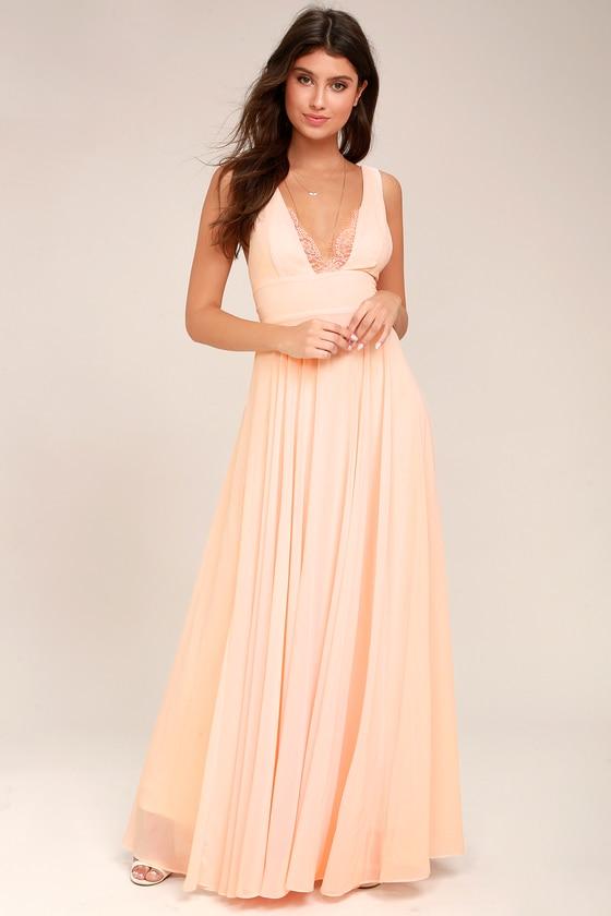 True Bliss Peach Maxi Dress | Lulus