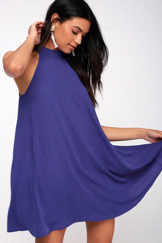 Love Of Mine Royal Blue Halter Swing Dress | Lulus