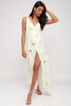 Capulet Maxine Ivory Floral Print Wrap Dress | Lulus