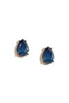 Lulu*s Stone Fortress Navy Blue Rhinestone Earrings