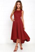 Lulus Paso Doble Take Wine Red High-low Dress
