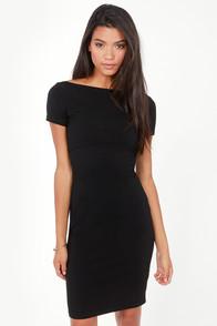 Lulus Back That Class Up Backless Black Midi Dress