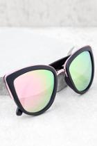 Perverse Thelma Black And Pink Mirrored Sunglasses