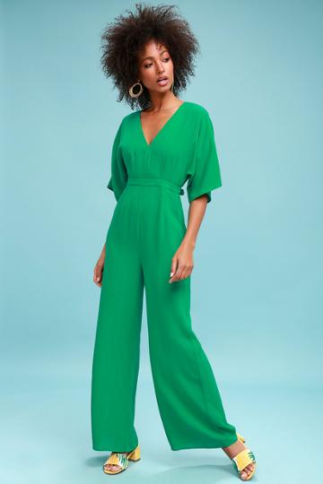 Chic La Vie Green Wide-leg Jumpsuit | Lulus