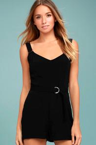 Lulus Sunny Melody Black Romper