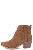 Steve Madden Webster Tan Suede Leather Ankle Booties