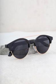Lulus Neat Black Sunglasses