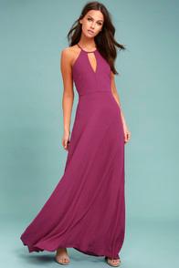 Lulus Beauty And Grace Magenta Maxi Dress
