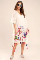 Love Stitch Cloudless Skies Cream Embroidered Cover-up