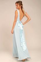 Lulus That Special Something Light Blue Maxi Dress