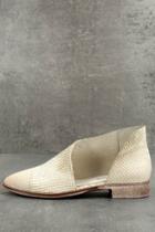 Free People Royale White Leather D'orsay Pointed Toe Booties