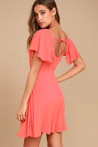Black Swan Cameron Coral Pink Skater Dress