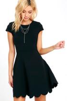 Lulus Proof Of Perfection Black Skater Dress