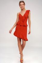 C/meo Entice Red Asymmetrical Mini Dress | Lulus