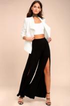 Knockout Black Wide Leg Pants | Lulus