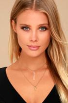 Lulus Good Natured Gold Layered Necklace