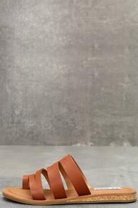 Steve Madden Hestur Cognac Leather Sandals