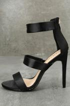 Liliana Bellanca Black Ankle Strap Heels