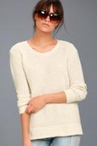 Bb Dakota Briegh Light Beige Knit Sweater