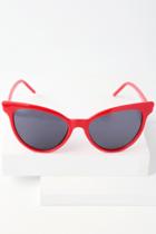 Girlie Red Cat-eye Sunglasses | Lulus