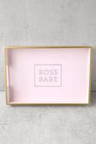 Fringe Studio Boss Babe Gold And Blush Pink Lacquered Tray