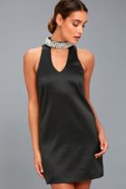Lulus | Hugs And Kisses Black Pearl Dress | Size Medium | 100% Polyester