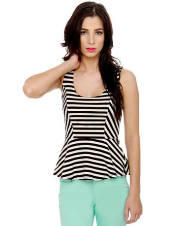 Be Mime Sleeveless Striped Top