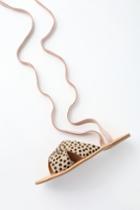 Urge Roxy Pink Cheetah Print Ponyfur Flat Lace-up Sandal Heels | Lulus