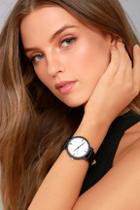 Lulus In The Present White Marble Watch
