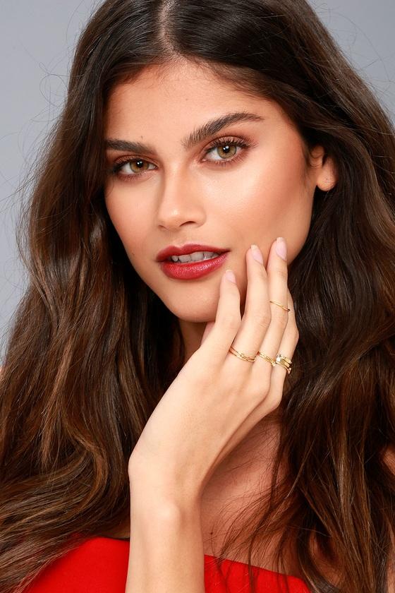Lulus | True Beauty Gold Ring Set