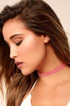 Lulus | Main Squeeze Rusty Rose Pink Choker Necklace