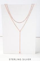 Sparkling Obsession Rose Gold Layered Rhinestone Necklace | Lulus