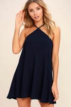 Lulus High Gear Navy Blue Shift Dress