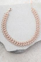 Lulus Lucent Rose Gold Choker Necklace