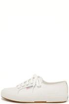 Superga Superga 2750 Fglu White Leather Sneakers