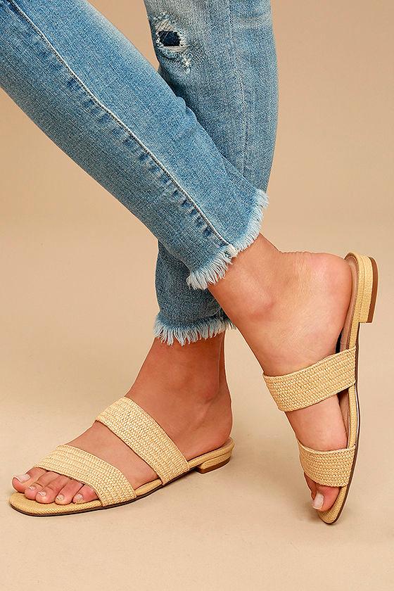 Steven By Steve Madden | Friendsy Natural Multi Slide Sandal Heels | Size 8.5 | Beige | Lulus