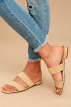 Steven By Steve Madden | Friendsy Natural Multi Slide Sandal Heels | Size 8.5 | Beige | Lulus