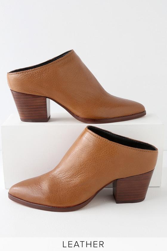 Dolce Vita Roya Brown Leather Mules | Lulus