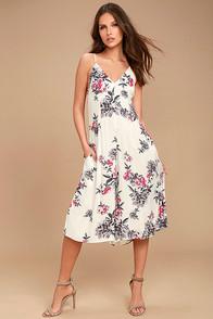 Somedays Lovin' Mary May White Floral Print Midi Jumpsuit