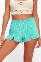 O'neill Sedona Turquoise Print Shorts | Lulus