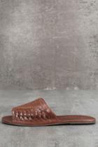 Coconuts | Mateo Saddle Brown Leather Slide Sandal Heels | Size 9 | Lulus