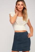 Just Right Dark Wash Denim Mini Skirt | Lulus